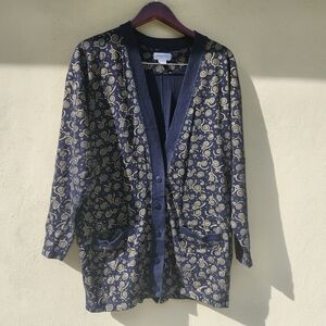 Novel Vintage 80' Stylish Navy and Gold Women's Blazer